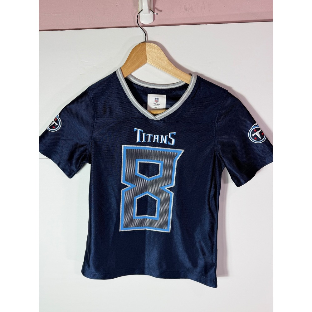NFL Tennessee Titans Will Levis 8 Jersey Girls Medium 7/8 Navy Blue Football